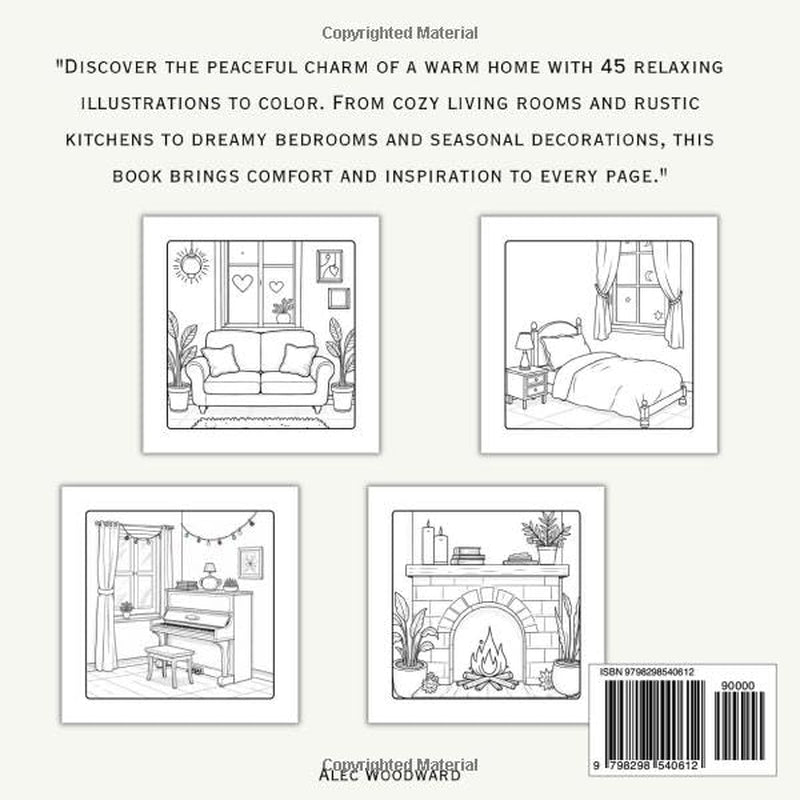 Cozy Home Coloring Book: Relaxing Interiors, Warm Spaces, and Peaceful Moments to Color (Cozy Coloring Books Series)