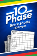 Phase 10 Score Sheets: 120+ Pages For Scorekeeping With Size 6 x 9 Inches