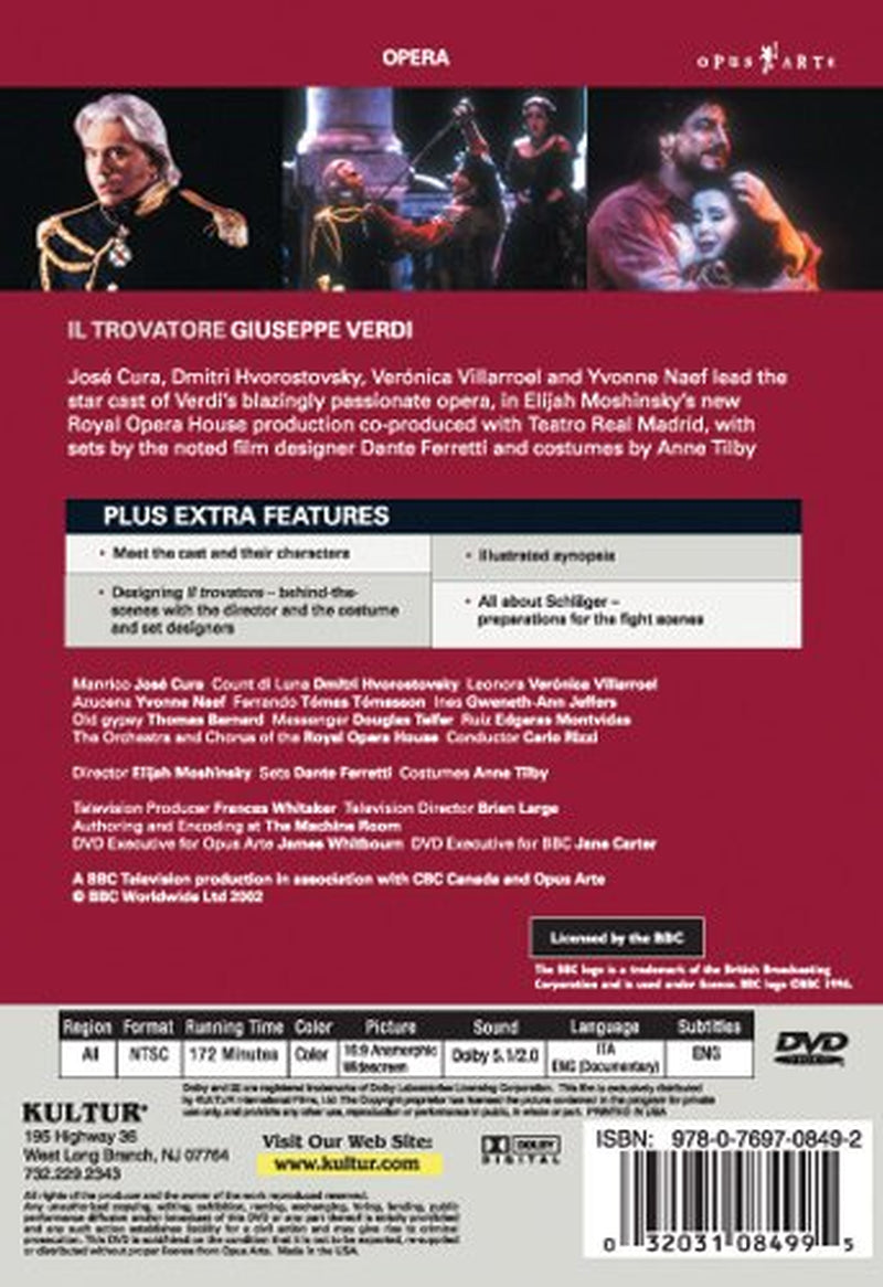 Verdi - Il Trovatore / Cura, Hovorostovsky, Villarroel, Naef, Rizzi, Covent Garden