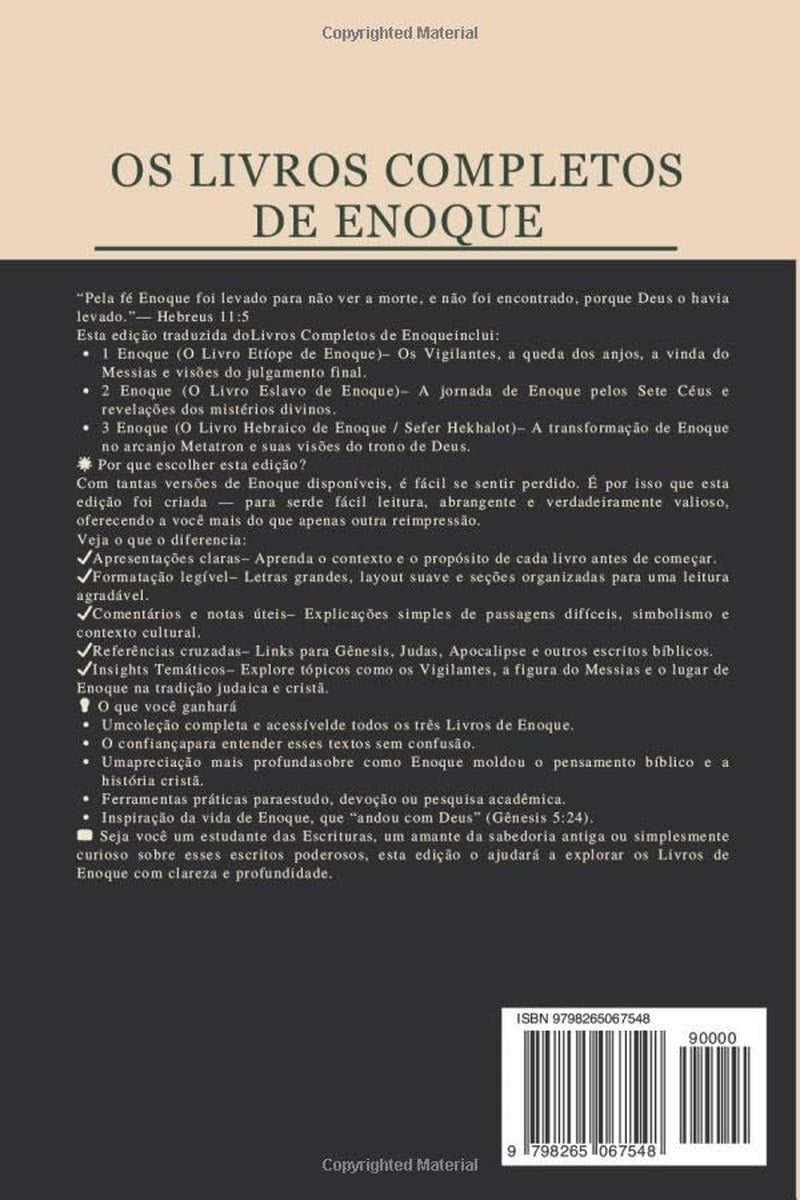 Os Livros Completos de Enoque: Todos os 3 Textos Apócrifos Enoquianos Antigos (Portuguese Edition)