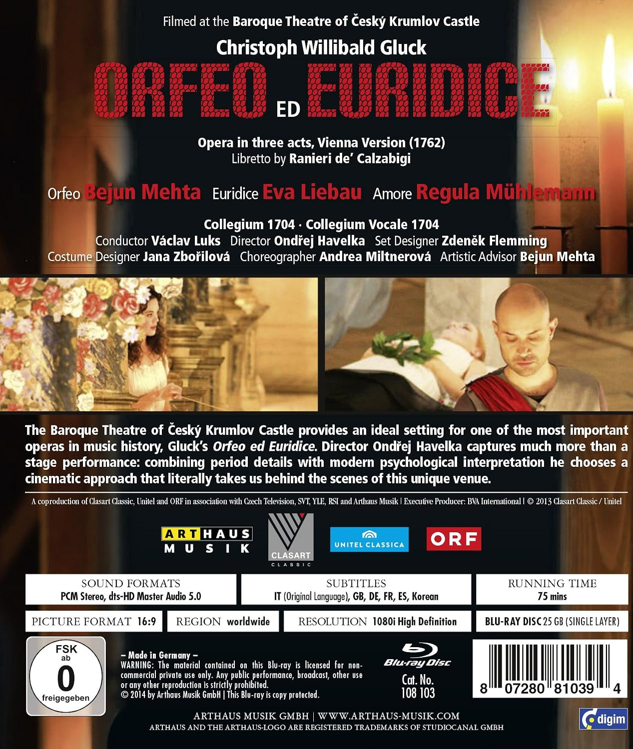 Gluck, Christoph Willibald - Orfeo Ed Euridice [Blu-ray]