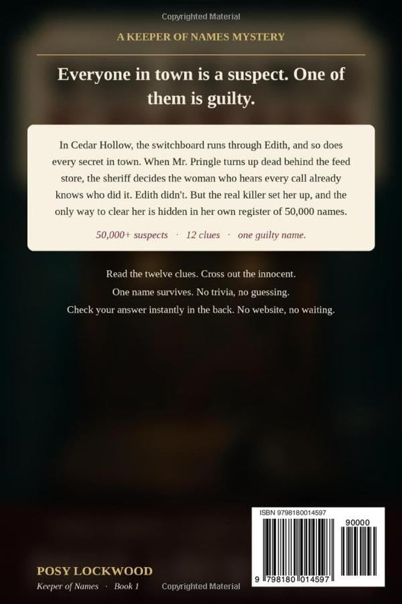 Who Framed Edith?: A Murder-Mystery Logic Puzzle: Find One Killer Hidden in 50,000 Suspects (Keeper of Names)