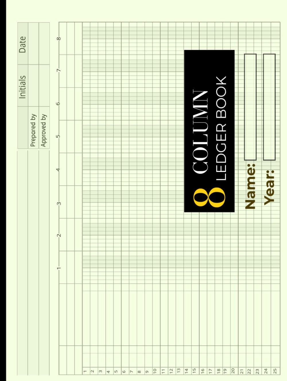 8 Column Ledger Book: Large Accounting & Bookkeeping Notebook |Columnar Analysis Account Pad for Small Businesses and Personal Finance| Horizontal Layout.