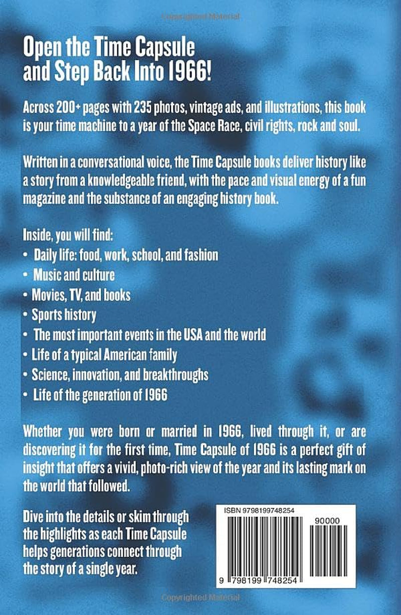 Time Capsule of 1966: American Life, Culture, Breakthroughs, and World Events; A Nostalgic 60th Birthday Gift Book for Men and Women with Fun Facts, ... and Lifetime Memories (Year in History Books)
