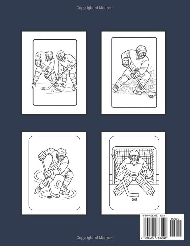 Ice Hockey Coloring Book: 30 Bold and Exciting Pages for Kids, Teens, and Adults Who Love the Game