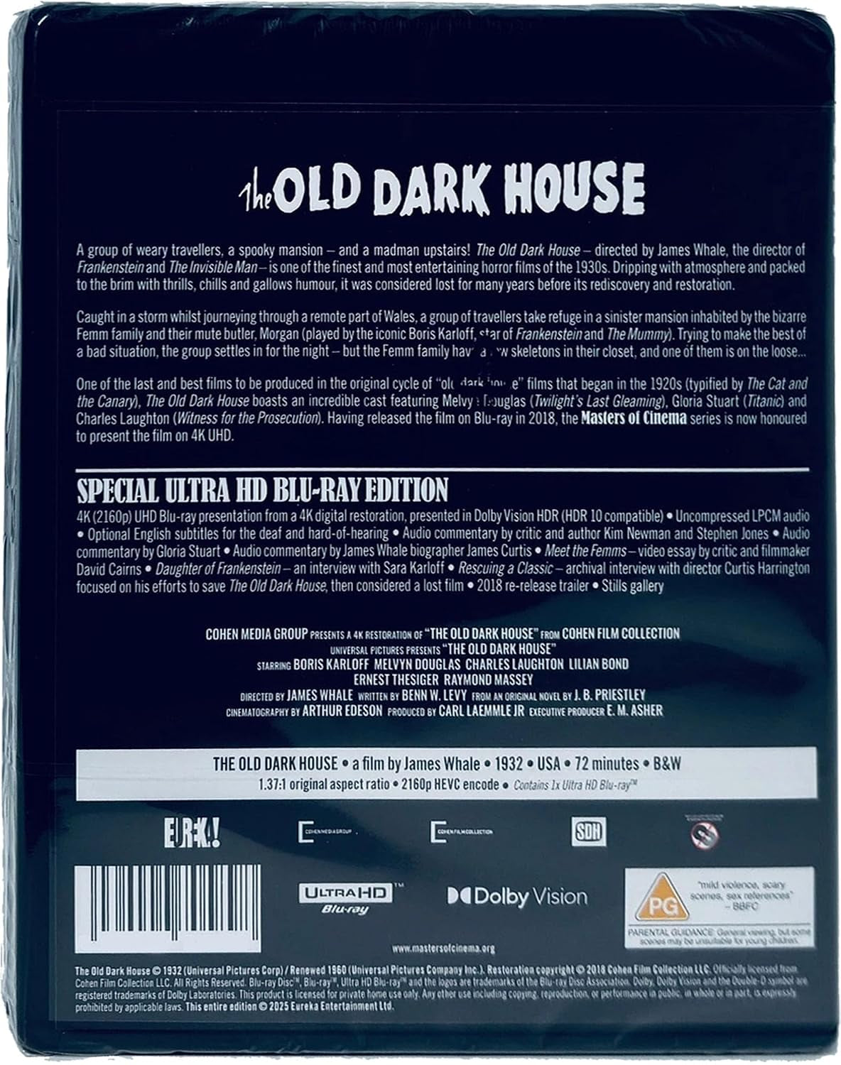 The Old Dark House - The Masters of Cinema Series (Special Features) [4K Ultra HD] [Region Free]