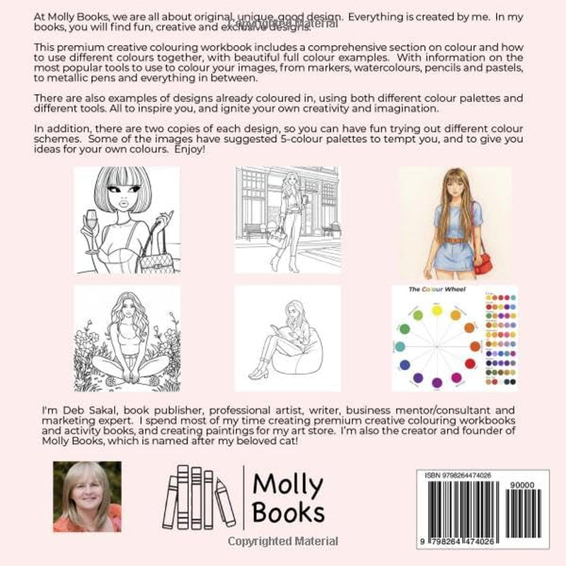 Cute and Fun Fashion Colouring: Super Stylish fashion colouring for stress-relief and relaxation