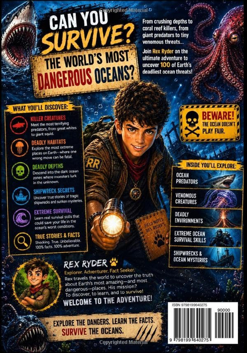 Rex Ryder: World's Deadliest Oceans: Journey Into a World of Deep-Sea Monsters, Ocean Predators & Ancient Sea Beasts (Rex Ryder’s Survival Files)