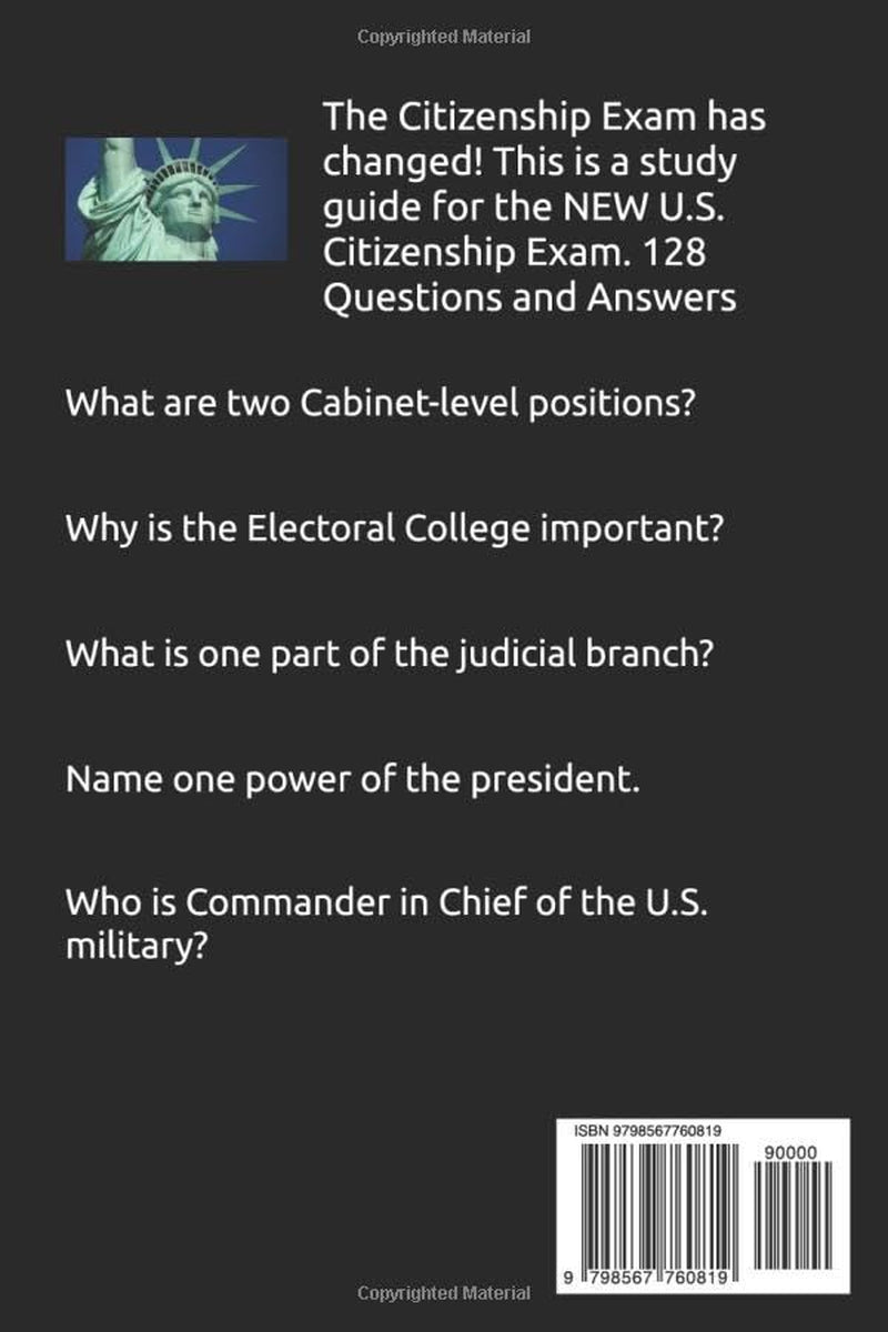 The New U.S. Citizenship Exam Study Guide - Portuguese: 128 Questions You Need To Know (Portuguese Edition)