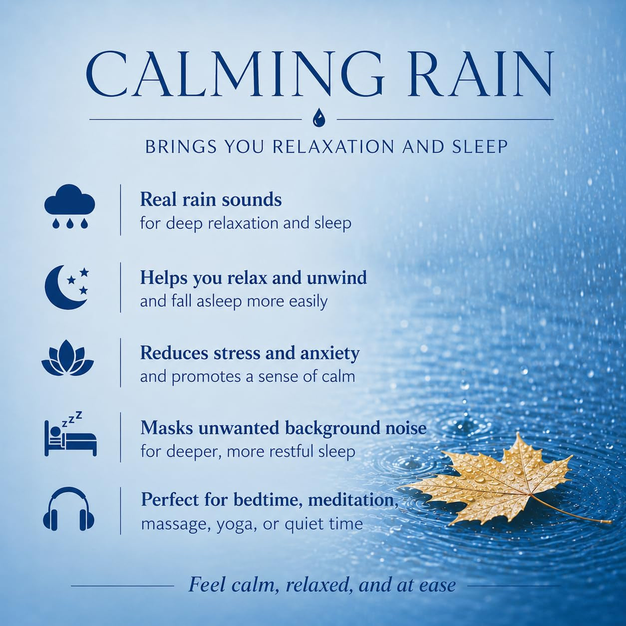 Calming Rain Nature Sounds - Brings You Relaxation and Sleep - Nature's Perfect White Noise