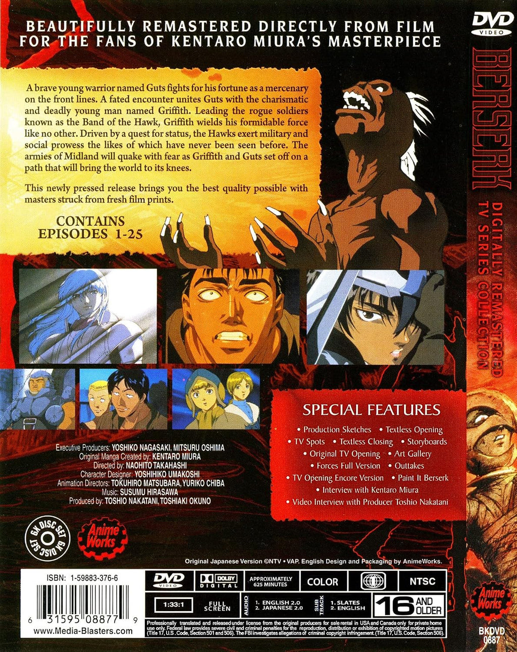 Berserk: Complete Collection Remastered 6 Disc (Litebox Edition)