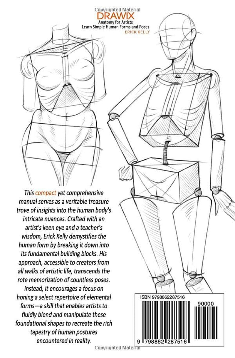 Drawix : The Ultimate Art Book Anatomy for Artists: Figure Drawing Made Easy with Secrets!