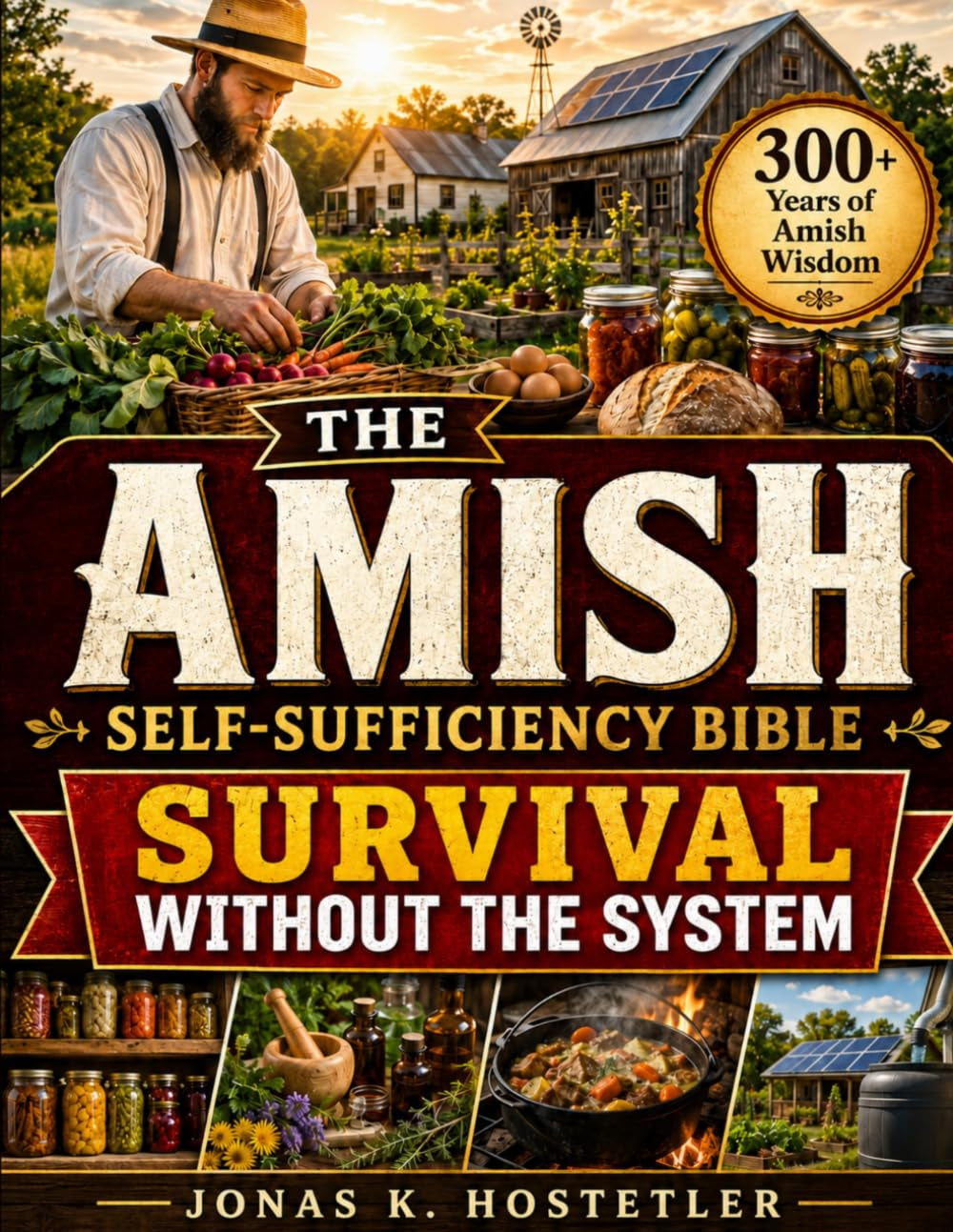 The Amish Self-Sufficiency Bible: 300+ Years of Amish Wisdom to Take Back Control of Your Food, Health, and Future – Natural Home Remedies, Herbal Medicine, Off-Grid Living & Survival Skills