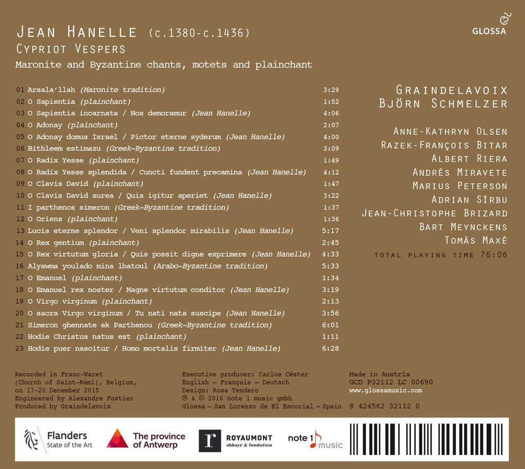 Jean Hanelle: Cypriot Vespers