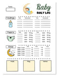 Baby's Daily Log Book For Newborns: Newborn Baby Log Tracker Journal Book, first 100 days baby logbook, Baby's Eat, Sleep and Poop Journal, Infant ... Breastfeeding Record Tracking Chart 100 Sheet