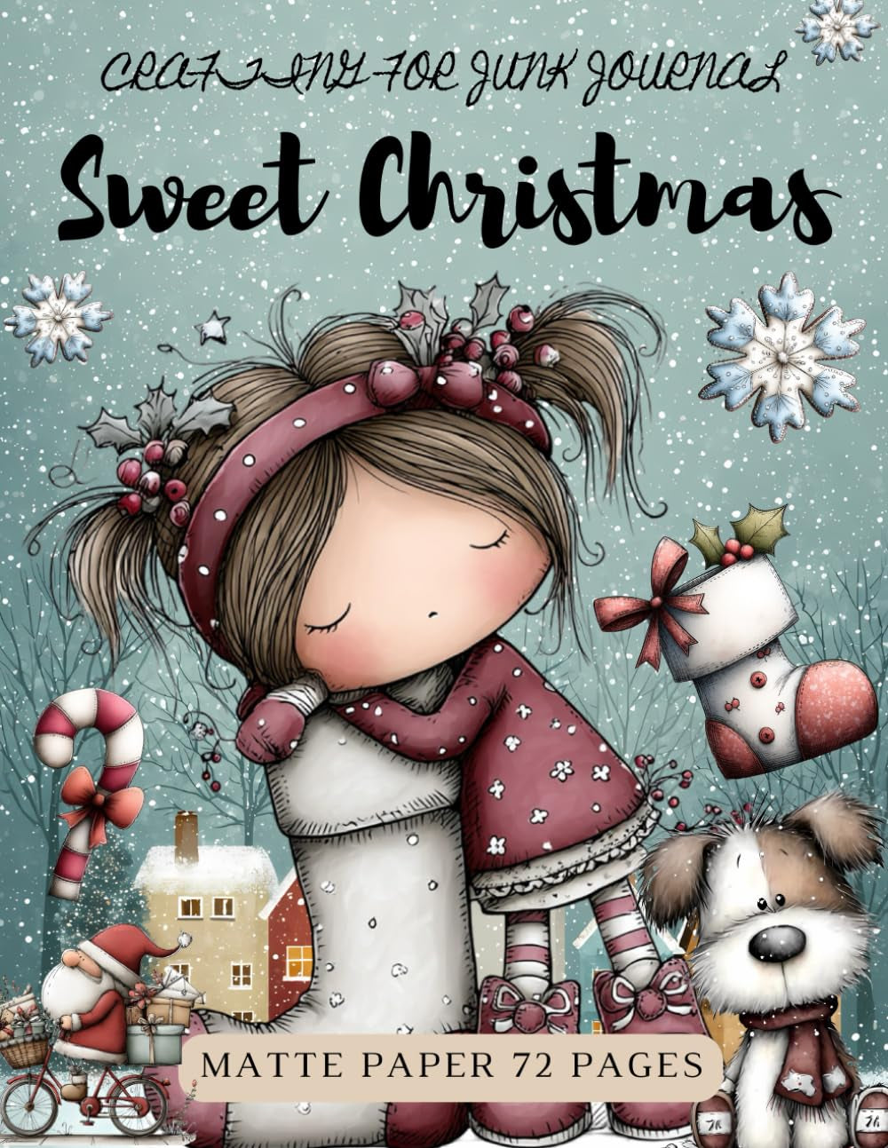 Crafting for Junk Journals Sweet Christmas Ephemera Book: High Quality Images Of Peoples, For Paper Crafts, Mixed Media, Collage Art, and More. (Matte Paper)