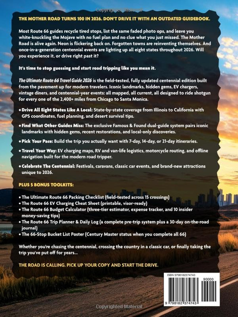 The Ultimate Route 66 Travel Guide 2026: The Mother Road Trip Handbook. Comprehensive Maps, Iconic Landmarks, Hidden Gems & Budget Tips. Chicago to Santa Monica: Your Complete USA Highway Itinerary