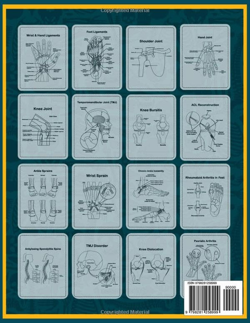 Joints And Ligaments Anatomy Coloring Book: This Will Be Great For Learning Joints And Ligaments Anatomy In Detail. It Will Work As A Helper For Medical Students And Professionals.