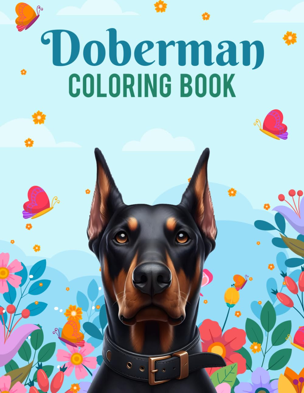 Doberman Coloring Book: A Companion Stress Relief Relaxing Coloring Book For Adults And Seniors
