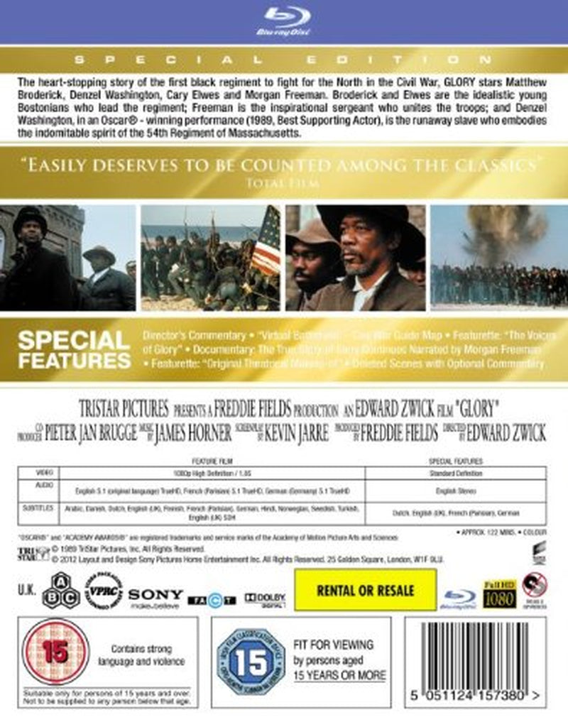 Glory [Blu-ray] [1990] [Region A & B & C]