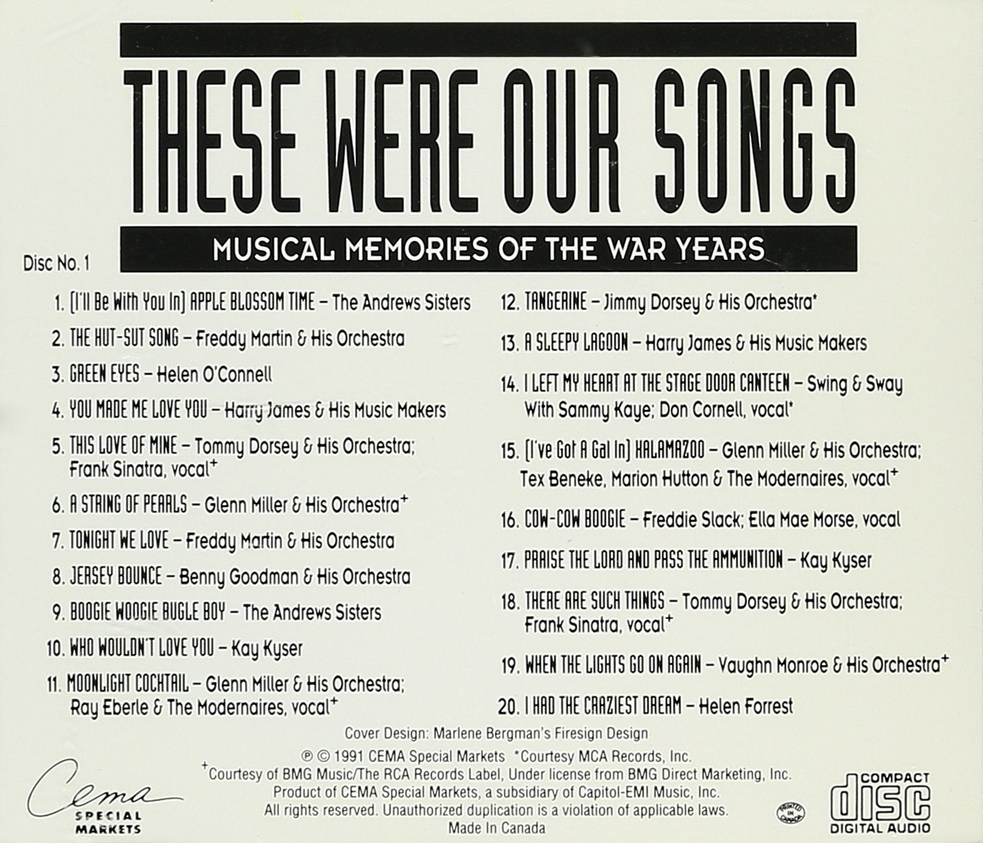 These Were Our Songs Musical Memories of the War Years Box Set Import