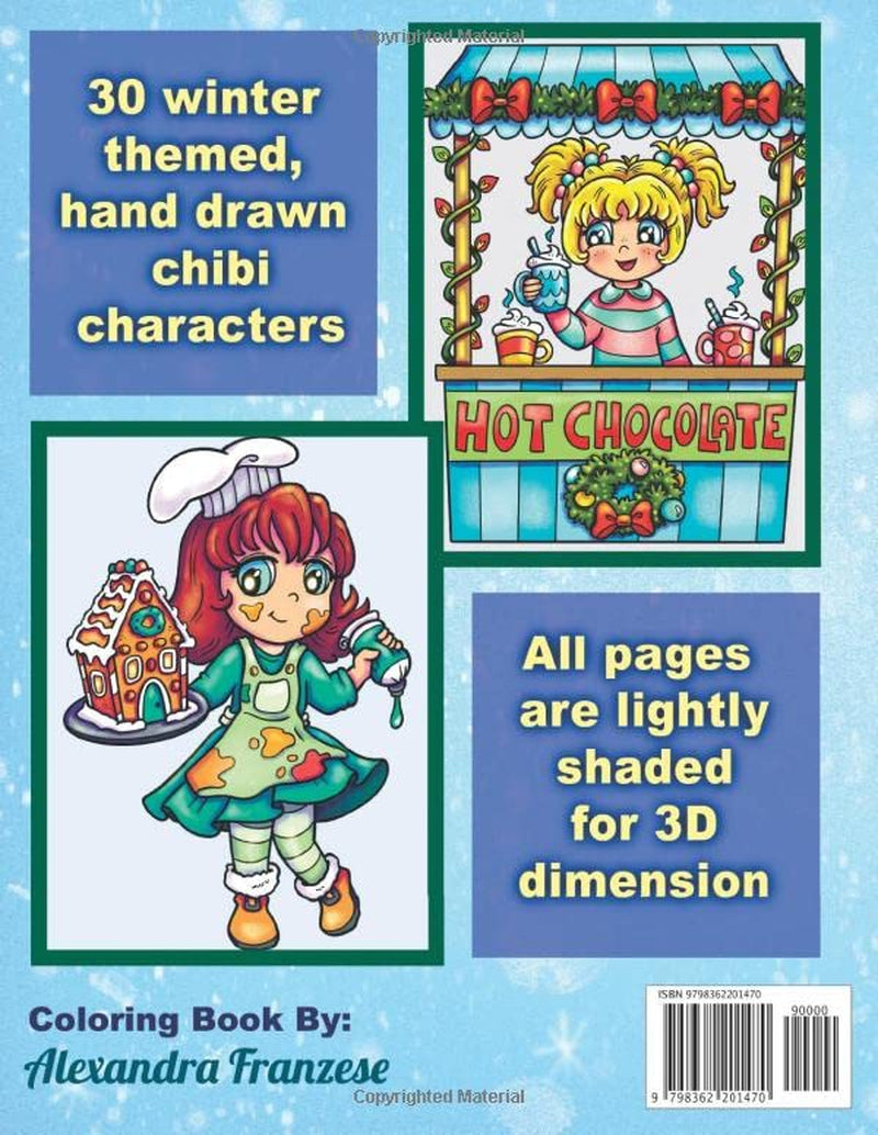 Winter Chibis Coloring Book: Cute Holiday Chibi Characters, Easy to Color for Kids and Adults, Christmas and Winter Themed Images (Chibi Coloring Books)