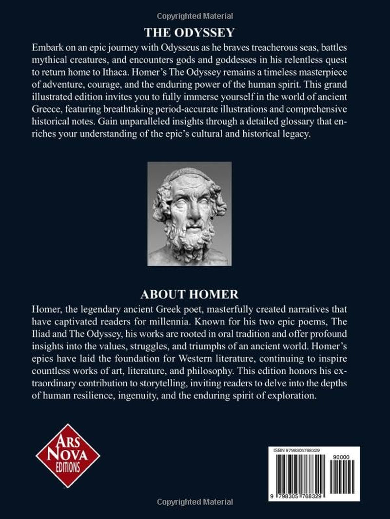 The Odyssey of Homer: The Grand Illustrated Edition: Unrivaled in Completeness, with Historical Notes and Glossary