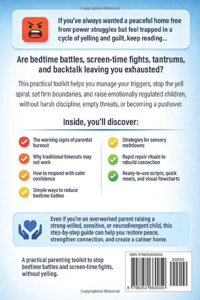 Anger Management For Parents: A Calm-Parenting Toolkit with 20 scripts & One-Page Flowcharts to End Tantrums, Bedtime Battles, Screen-Time Fights & Backtalk to Raise Emotionally Regulated Kids