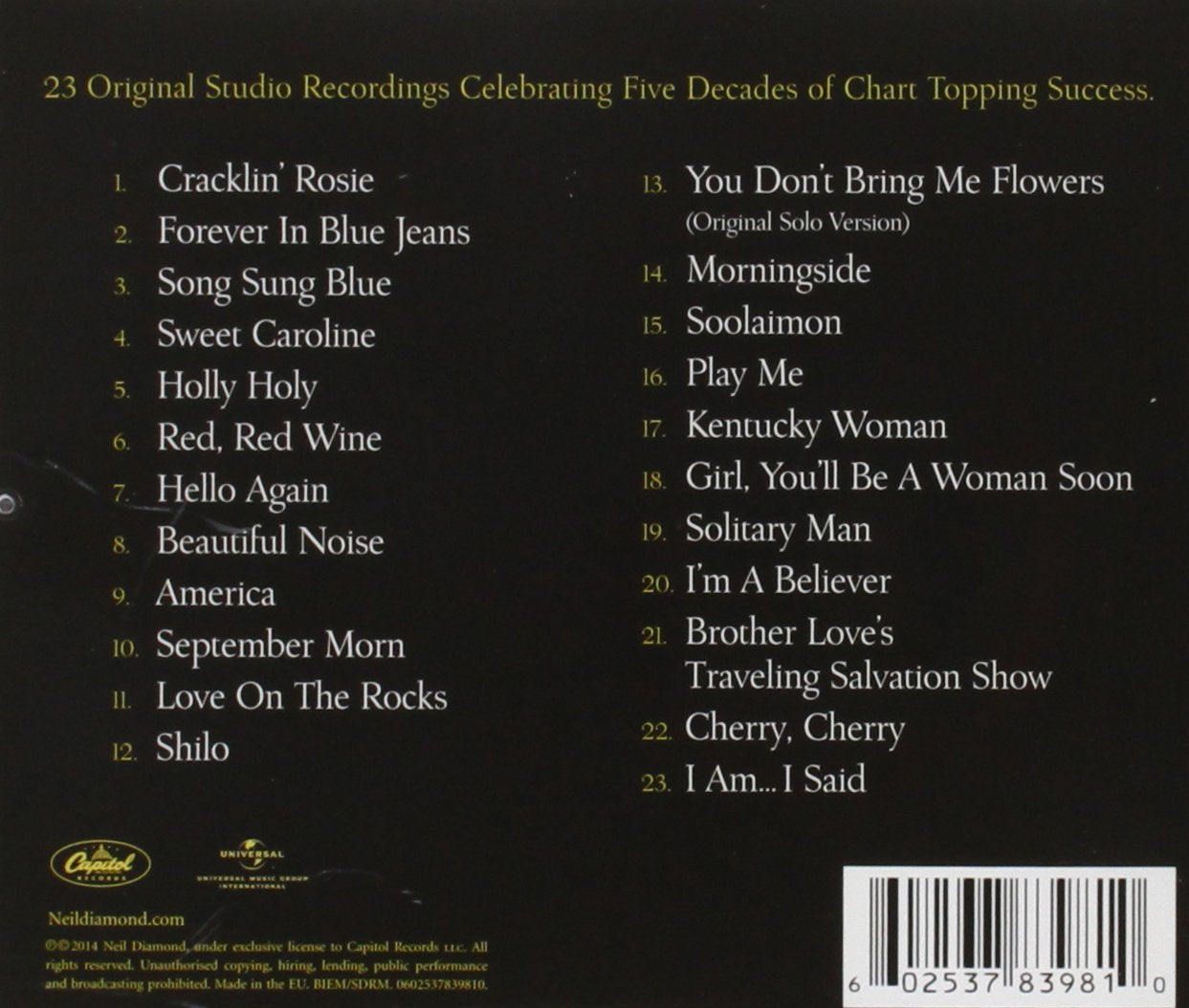 Neil Diamond All Time Greatest Hits