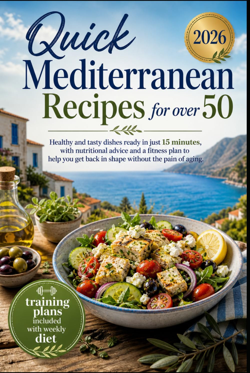 Quick Mediterranean Recipes for Over 50: Healthy and tasty dishes ready in just 15 minutes, with nutritional advice and a fitness plan to help you get back in shape without the pain of aging.