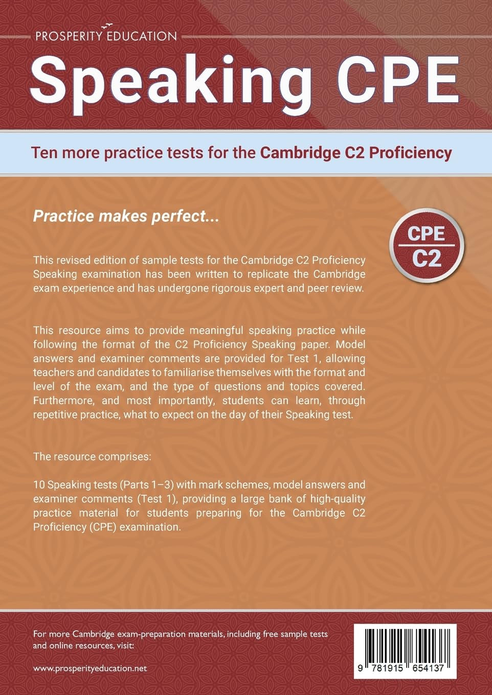 Speaking CPE: Ten more practice tests for the Cambridge C2 Proficiency (Cambridge C2 English)