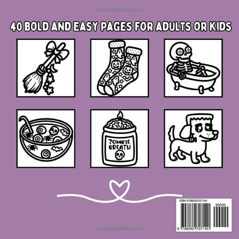 Spooky Season: Halloween Inspired Bold and Easy Coloring Book for Adults or Kids