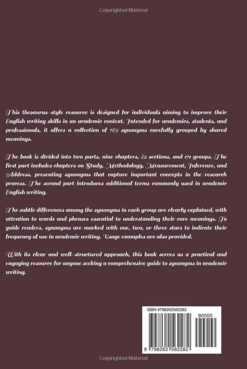 Academic Synonymbank: A Writing Resource