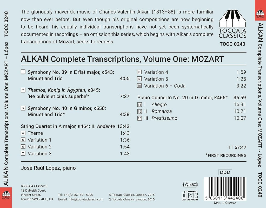 Charles-Valentin Alkan: Complete Transcriptions 1