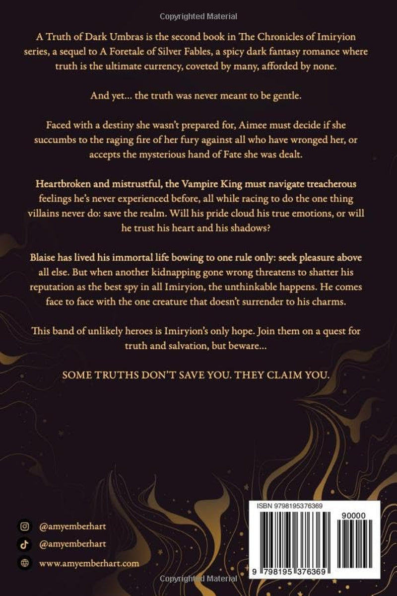 A Truth of Dark Umbras: A Dark Fantasy Vampire Romance (The Chronicles of Imiryion Book 2)