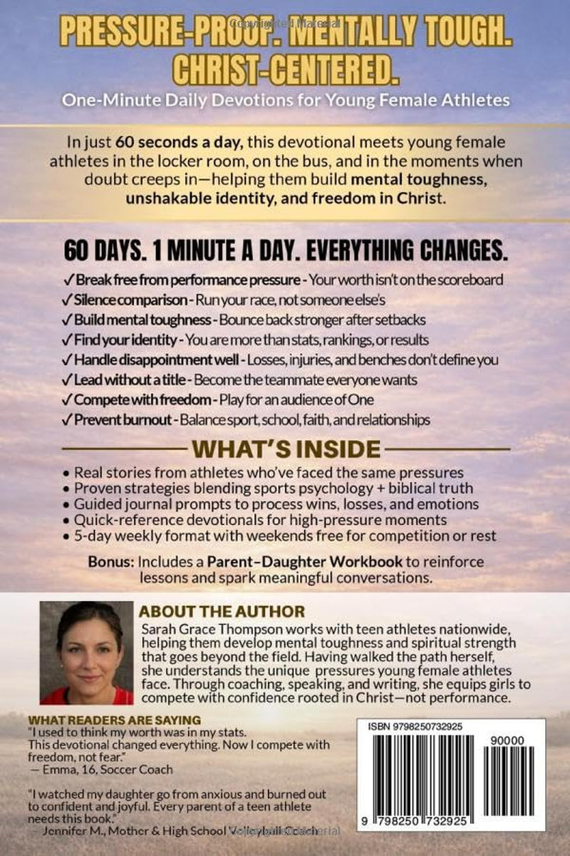 One-Minute Daily Devotions for Young Female Athletes: 60 Faith-Fueled Devotionals to Build Confidence, Mental Toughness & Christ-Centered Purpose On and Off the Field For Teen Girls