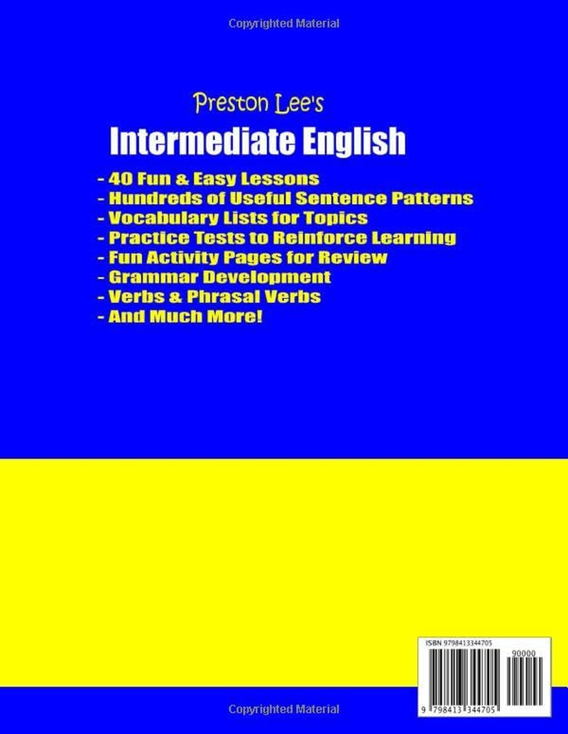 Preston Lee's Intermediate English Lesson 1 - 40 For Spanish Speakers (Preston Lee's English For Spanish Speakers)