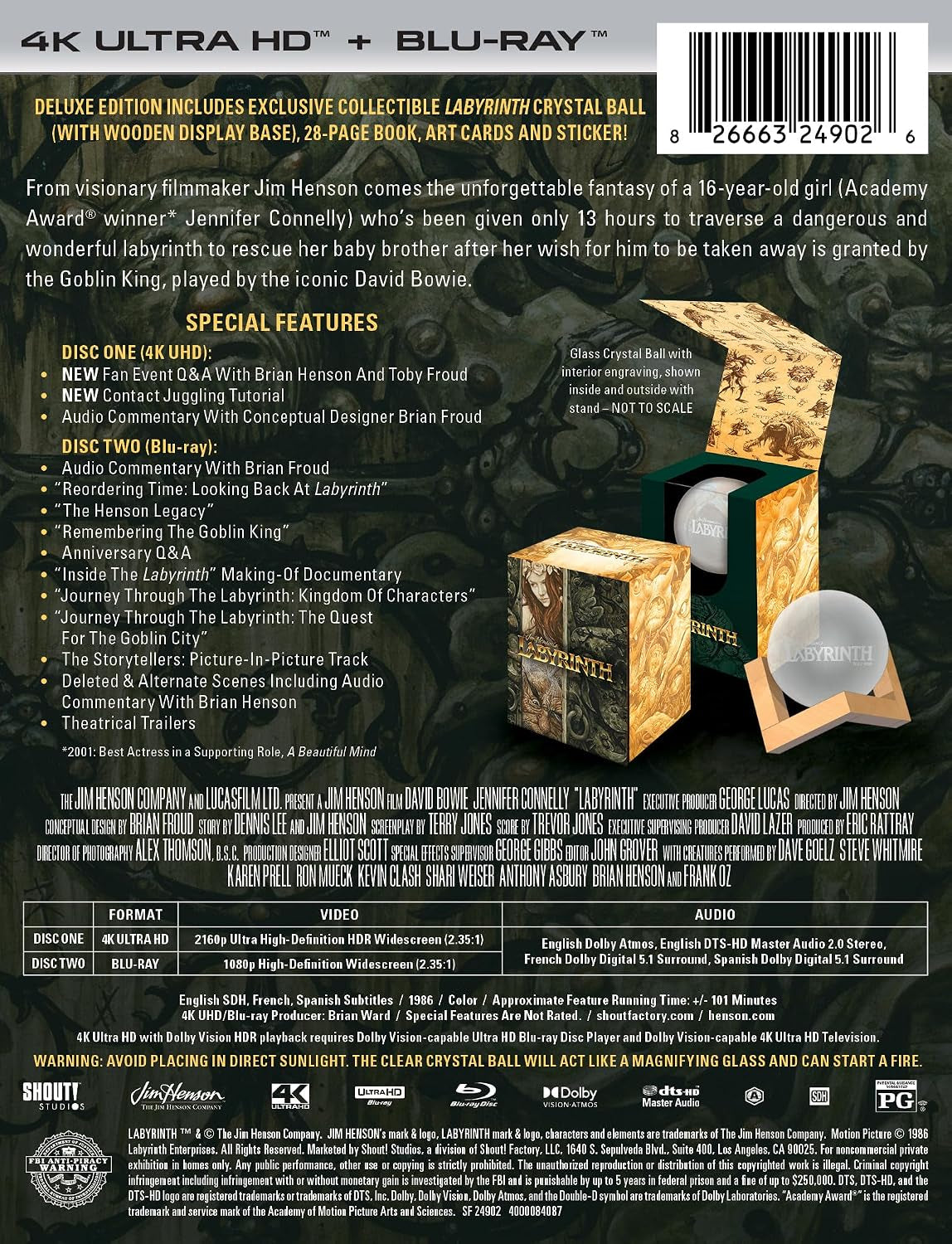 Labyrinth (1986) - Limited Edition Collector's Set 4K Ultra HD + Blu-ray [4K UHD]