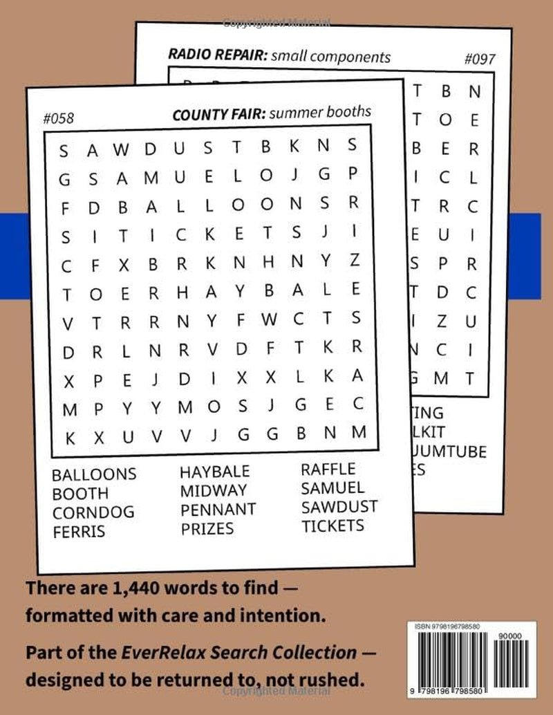 Extra Large Print Word Search for Seniors: 120 Easy-to-Read Puzzles with Simple Directions, Clear Layouts, and Relaxing Themes (EverRelax Search Collection)