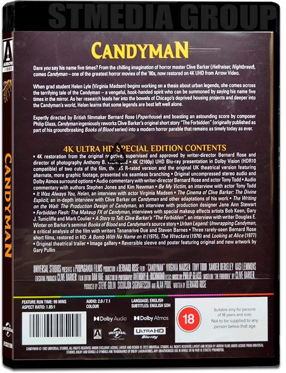 Candyman (Special Bonus Features / Reversible cover) [1992] [4K Ultra HD] [Region Free]