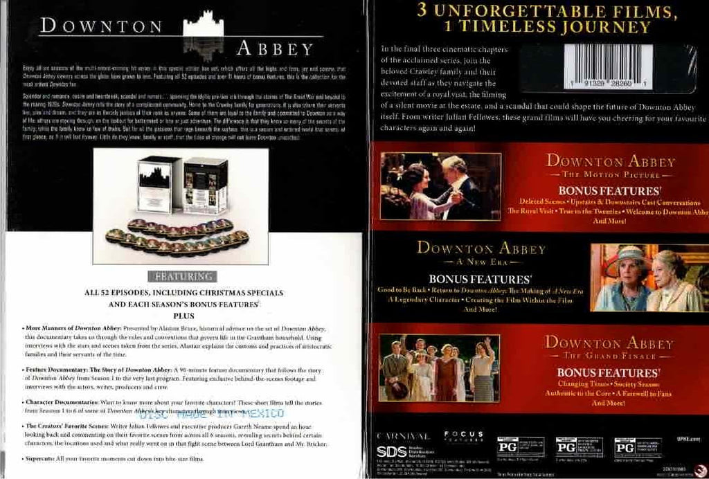 Downton Abbey: The Complete Series [DVD] + The Complete Downton Abbey 3-Movie Collection DVD Bundle